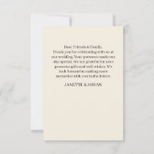 Simple Script Modern Wedding Photo Thank You Card Bedankkaart (Achterkant)