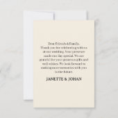 Simple Script Modern Wedding Photo Thank You Card Bedankkaart (Achterkant)