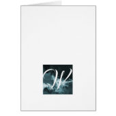 Simple Script Monogram Note Cards - Stormy (Voorkant)