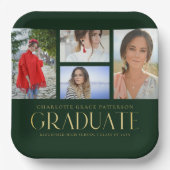 Simple Script Multi Photo Afstudeerder Graduparty Papieren Bordje (Voorkant)