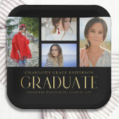 Simple Script Multi Photo Afstudeerder Graduparty Papieren Bordje