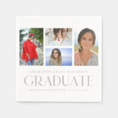 Simple Script Multi Photo Afstudeerder Graduparty Servet (Voorkant)