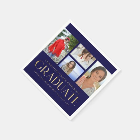 Simple Script Multi Photo Afstudeerder Graduparty Servet (Hoek)