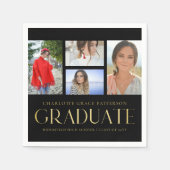 Simple Script Multi Photo Afstudeerder Graduparty Servet (Voorkant)