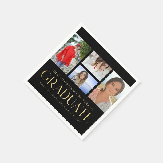 Simple Script Multi Photo Afstudeerder Graduparty Servet (Hoek)