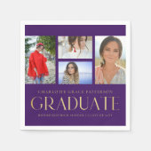 Simple Script Multi Photo Afstudeerder Graduparty Servet (Voorkant)