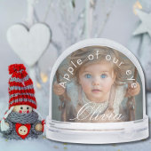 Simple Script Name 2 Photos Cute Personalized Sneeuwbol