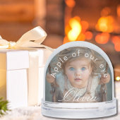 Simple Script Name 2 Photos Cute Personalized Sneeuwbol