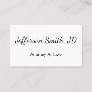 Simple, Script Name Attorney-At-Law Business Card Visitekaartje