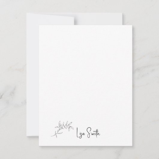 Simple Script Name Foliage Bedankkaart (Voorkant)