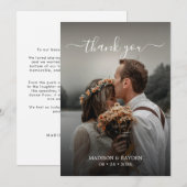 Simple Script Overlay Weddenfoto Bedankkaart (Voorkant / Achterkant)