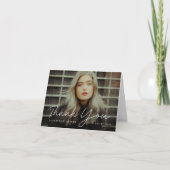 Simple Script Photo Afstuderen Bedankkaart (Voorkant)