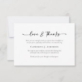 Simple Script Photo Funeral Bedankkaart (Voorkant)