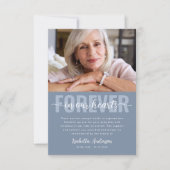 Simple Script Photo Funeral Bedankkaart (Voorkant)