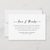 Simple Script Photo Funeral Bedankkaart (Voorkant)