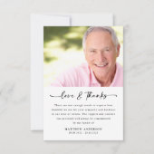 Simple Script Photo Funeral Bedankkaart (Voorkant)