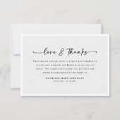 Simple Script Photo Funeral Bedankkaart (Voorkant)