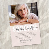 Simple Script Photo Funeral Bedankkaart