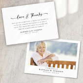 Simple Script Photo Funeral Bedankkaart