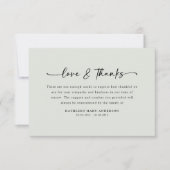 Simple Script Photo Funeral Bedankkaart (Voorkant)