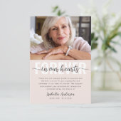 Simple Script Photo Funeral Bedankkaart (Staand voorkant)