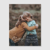 Simple Script Photo Holiday Magentic Kaart (Voorkant)