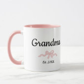 Simple Script Pink Girl Bow Grandma Est. Year Mok (Links)
