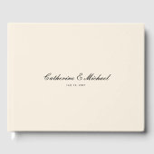 Simple Script Pretty Cream Wedding Guest Book Gastenboek (Voorkant)
