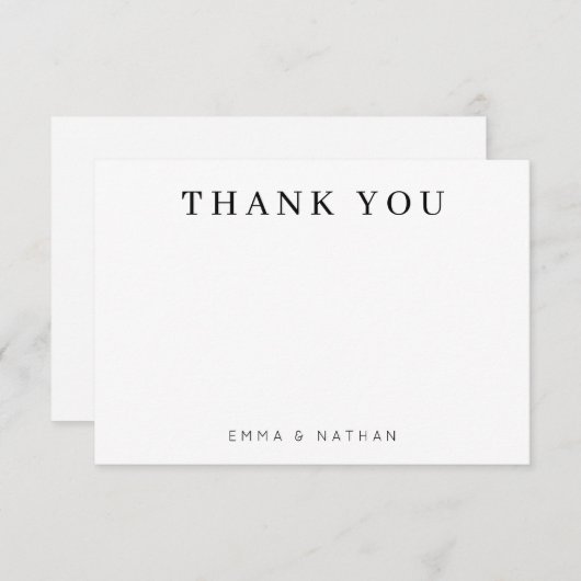 Simple Script  Wedding Bedankkaart (Voorkant / Achterkant)