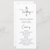 Simple Script Wedding Program (Voorkant / Achterkant)