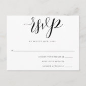 Simple Script Wedding Response RSVP Card Briefkaar Briefkaart (Voorkant)