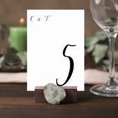 Simple Script Wedding Table Numbers Kaart