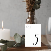 Simple Script Wedding Table Numbers Kaart