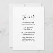 Simple Script White Overlay Photo Graduparty Kaart (Achterkant)