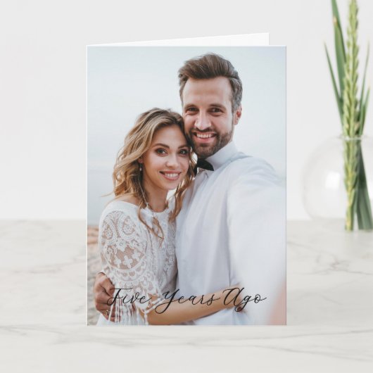 Simple Scripty 5e Jubileum - vijf jaar geleden Kaart (Voorkant)