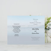 Simple Seacoast Ceremonony Folded Wedding Program (Staand voorkant)