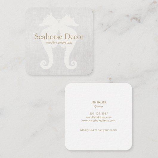 Simple Seahorse Visitekaartje (Voorkant / Achterkant)