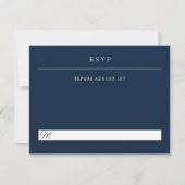 Simple Serif Modern Typography Wedding Blue RSVP Kaartje (Voorkant)