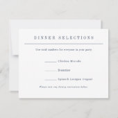 Simple Serif Modern Typography Wedding Blue RSVP Kaartje (Achterkant)