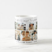 Simple Seven Photo Collage Christmas Coffee Mok (Center)