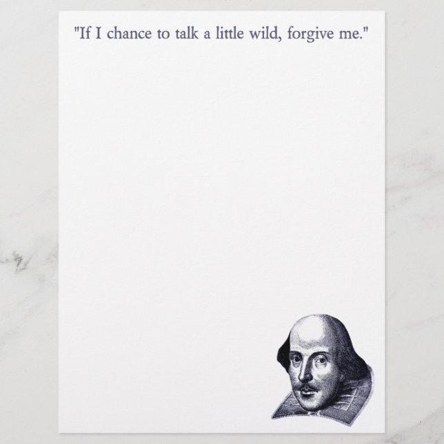 Simple Shakespeare Letterhead (Voorkant)