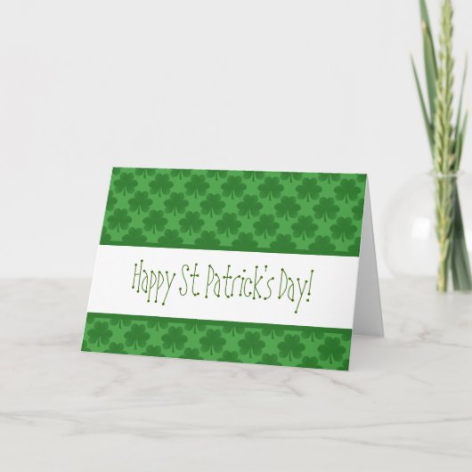 Simple Shamrock Pattern-Wenskaart Kaart (Voorkant)