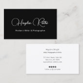 Simple Signature Script Black Visitekaartje (Voorkant / Achterkant)