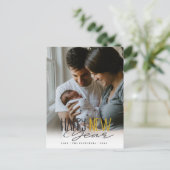 Simple Signature Script Happy New Year Holiday Briefkaart (Staand voorkant)