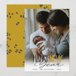 Simple Signature Script Happy Nieuwjaar Feestdagenkaart