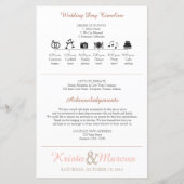 Simple Silhouettes Wedding Program (Achterkant)