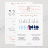 Simple Silhouettes Wedding Program (Voorkant / Achterkant)