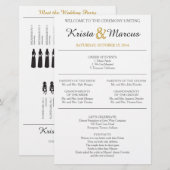 Simple Silhouettes Wedding Program (Voorkant / Achterkant)