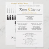Simple Silhouettes Wedding Program (Voorkant / Achterkant)