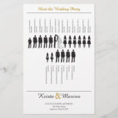 Simple Silhouettes Wedding Program (Achterkant)